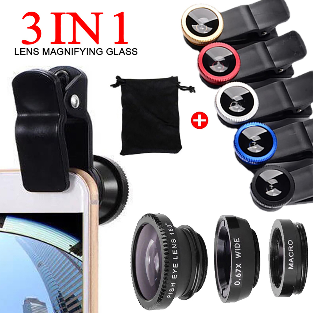 Lens Camera Clip - Universal 3 in 1 Fish Eye