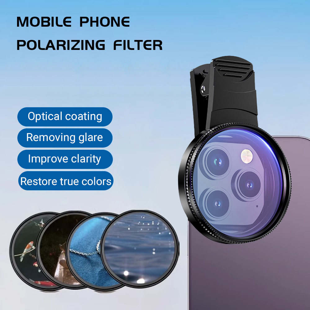 Lens Camera Clip - 52MM Mobile Phone Lens Universal Polarizer