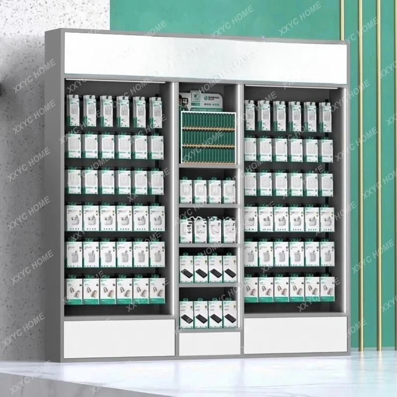Phone Accessories Rack Display - A Mobile phone accessories cabinet display