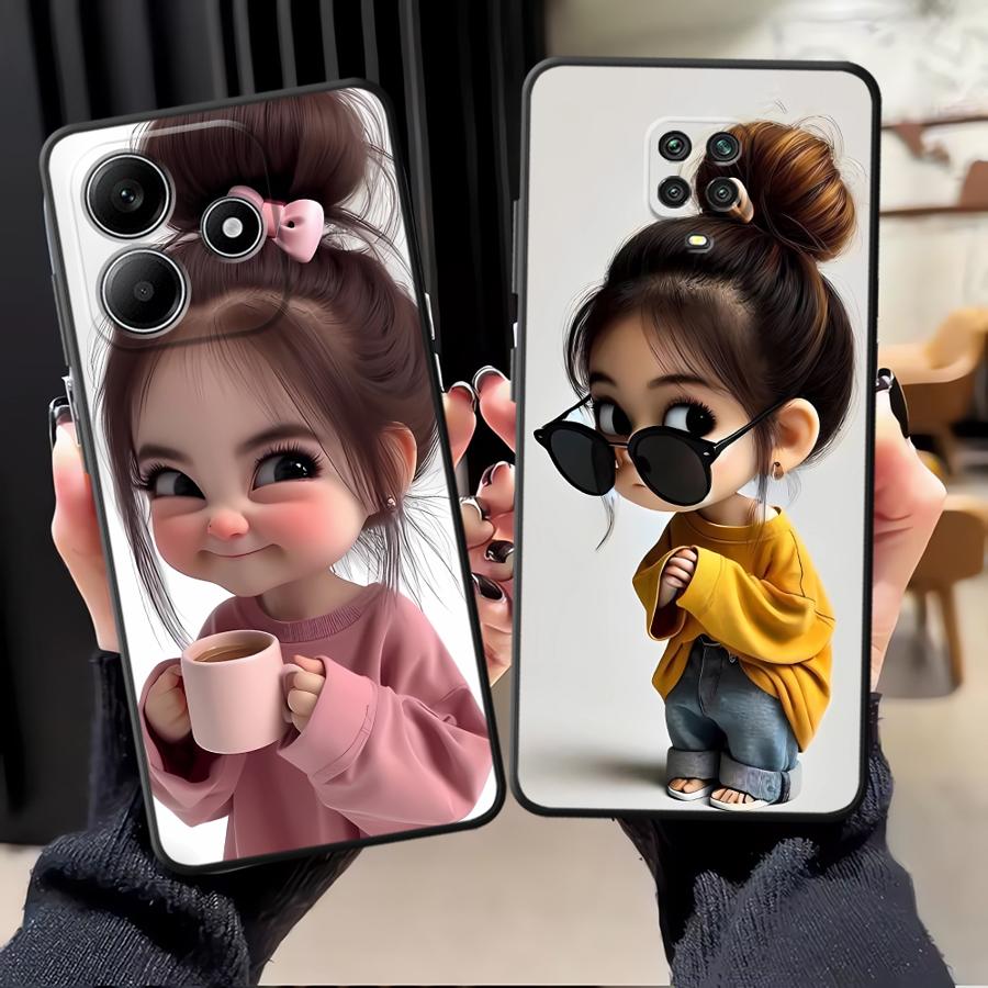 X Phone Accessories - Cartoon Girl Pattern Funda Phone Cover