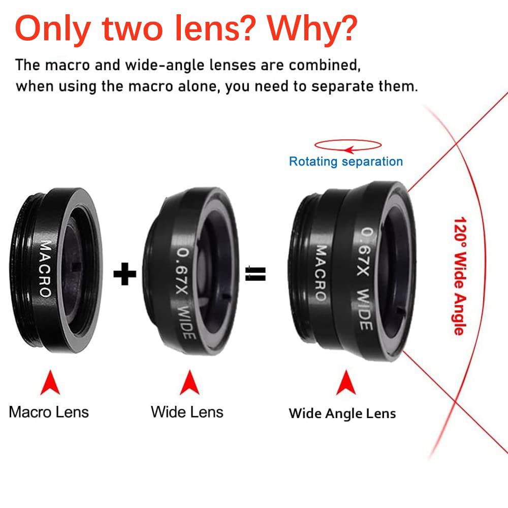 Universal 3 in 1 Fish Eye Lens - Lens Camera Clip recension och pris