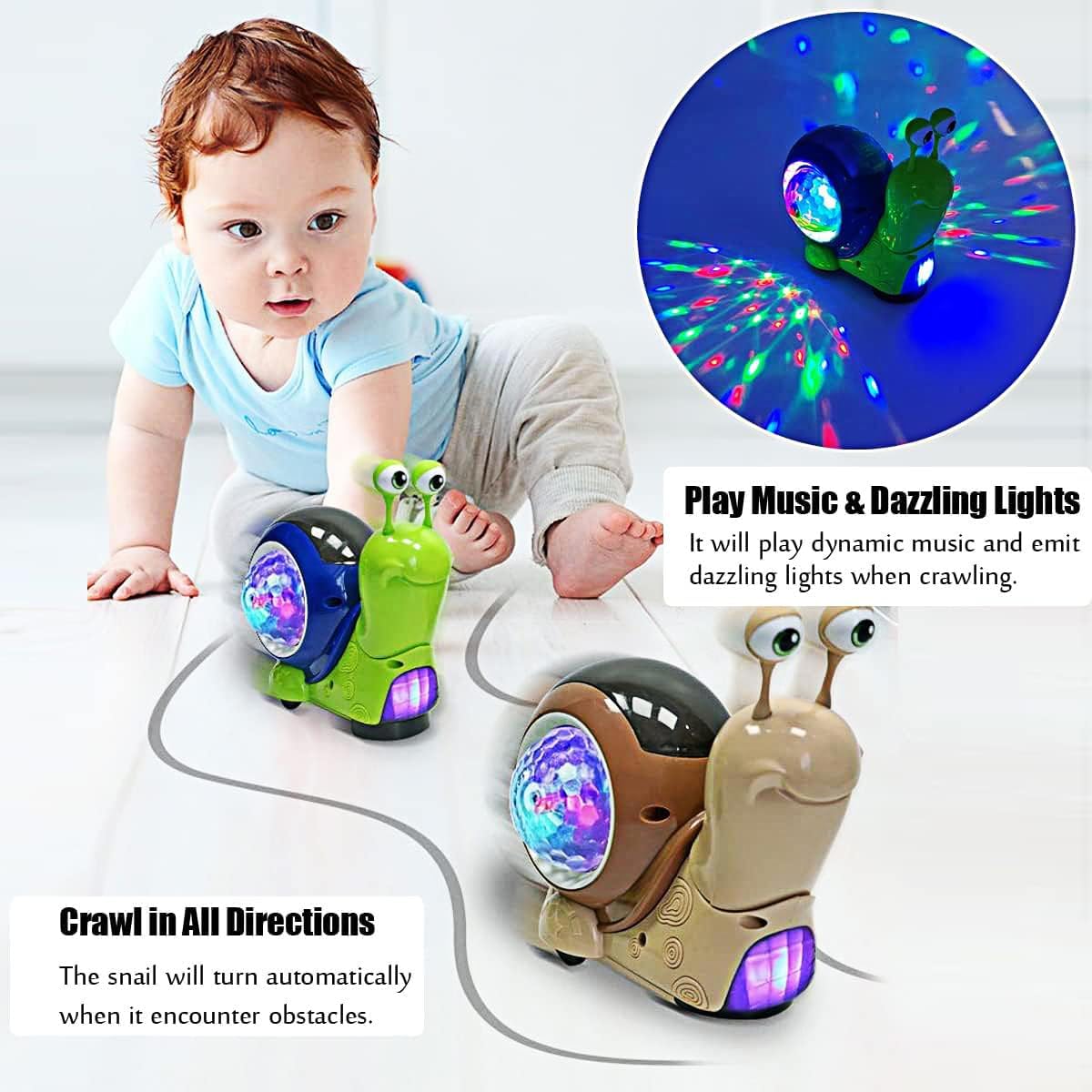 Crawling Snail Baby Toy Walkin - Phone Accessories Baby recension och pris