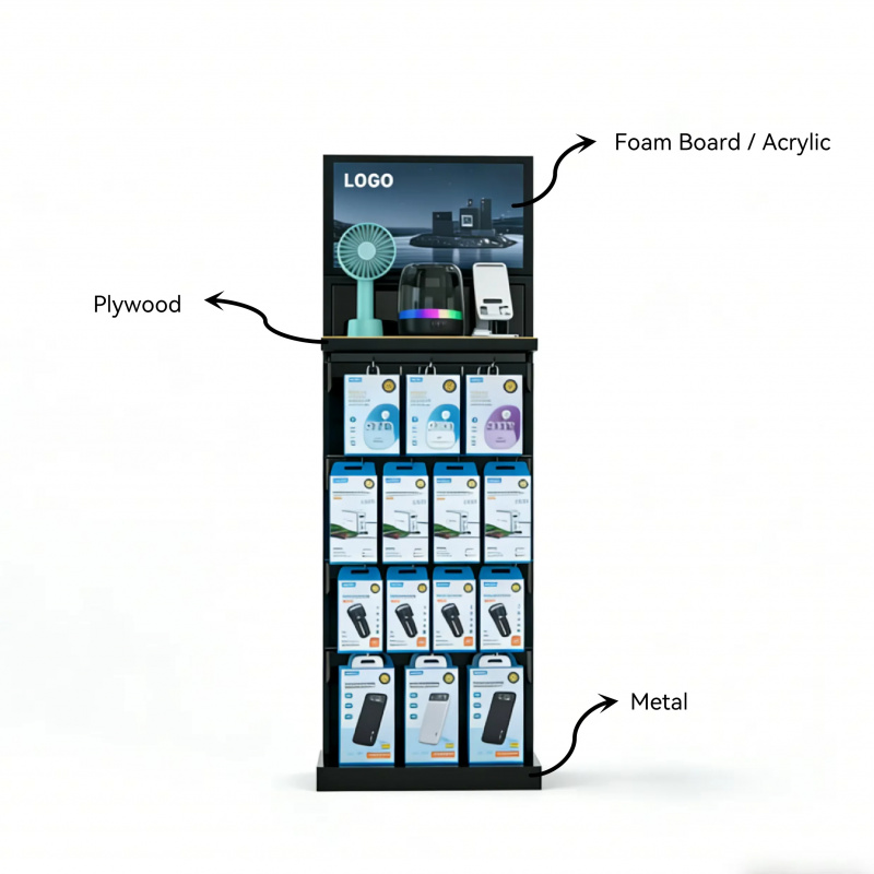 custom.Price Double-sided Meta - Phone Accessories Rack Display recension och pris