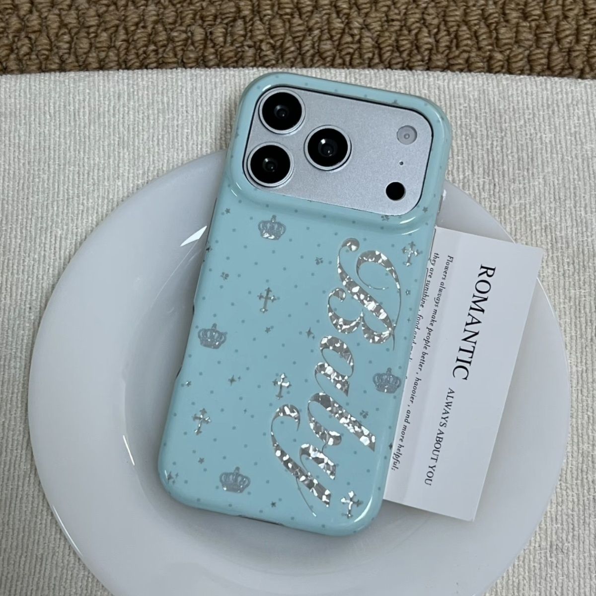 Korean Ins Mint Colored Englis - Phone Accessories List recension och pris