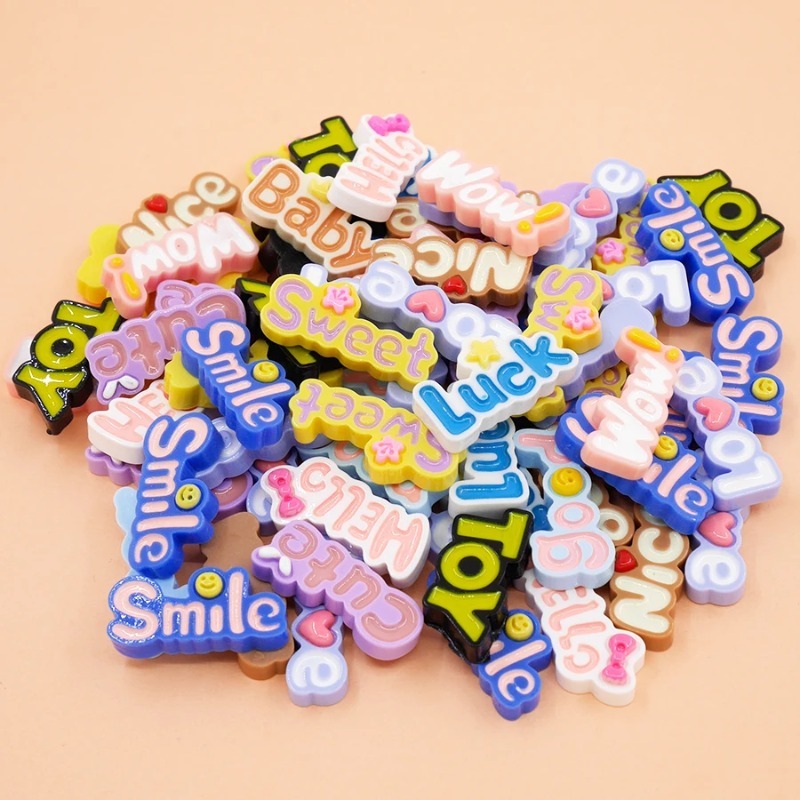 10Pcs Cute Flat Back Wow Luck  - Phone Accessories Baby recension och pris