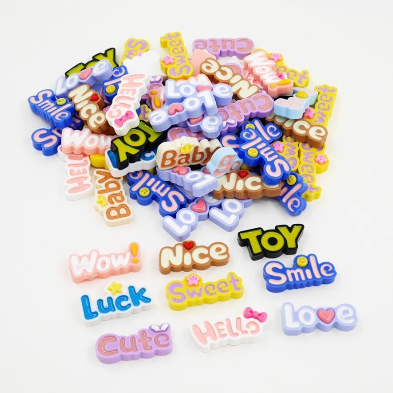 10Pcs Cute Flat Back Wow Luck  - Phone Accessories Baby recension och pris