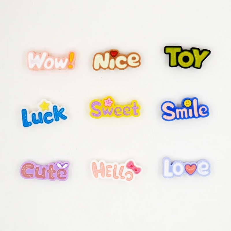 10Pcs Cute Flat Back Wow Luck  - Phone Accessories Baby recension och pris