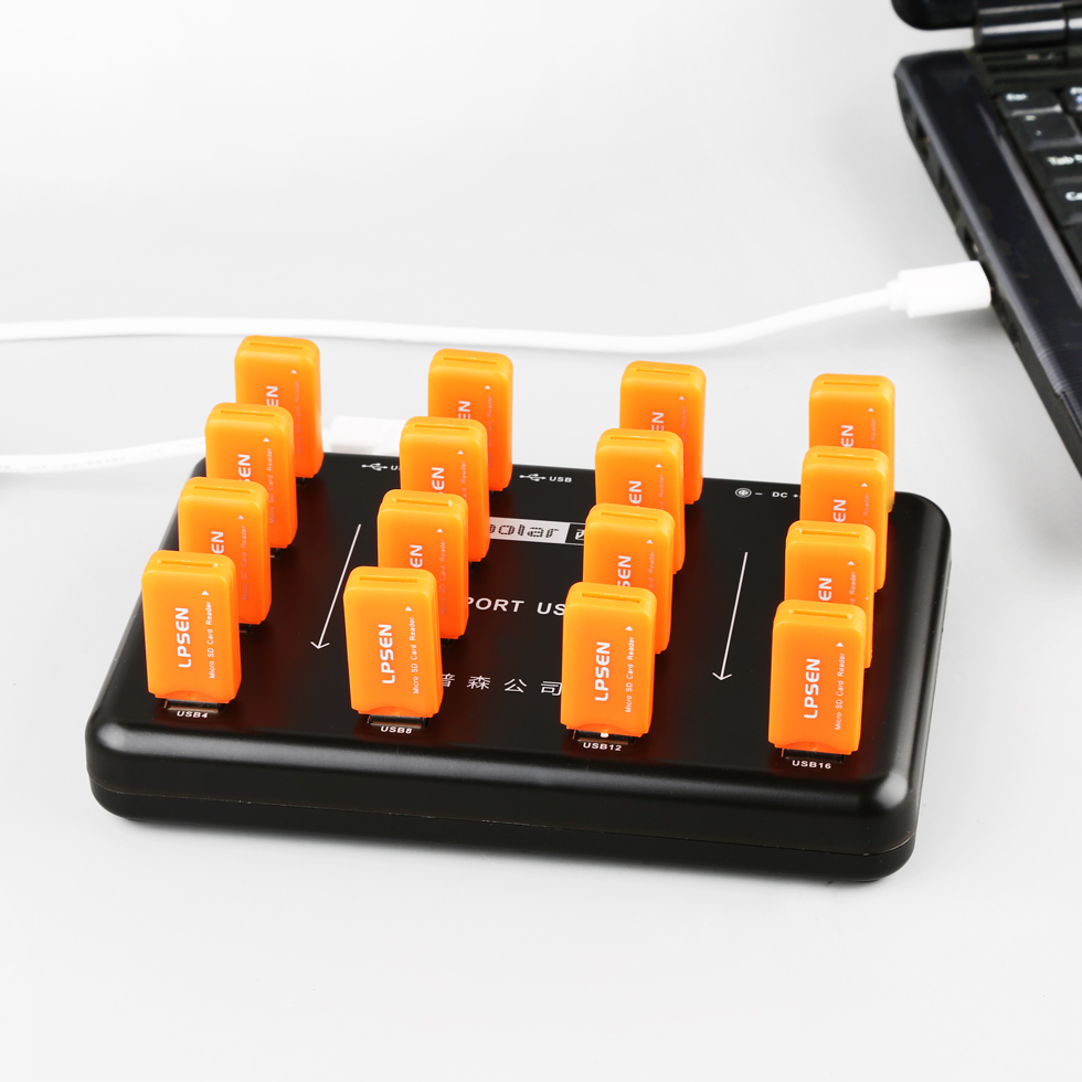 16 Ports USB2.0 Powered Hub 15 - Micro Sd Card recension och pris