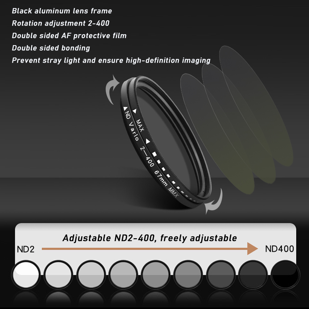 67mm Clip-on ND2-400 Phone Cam - Lens Camera Clip recension och pris