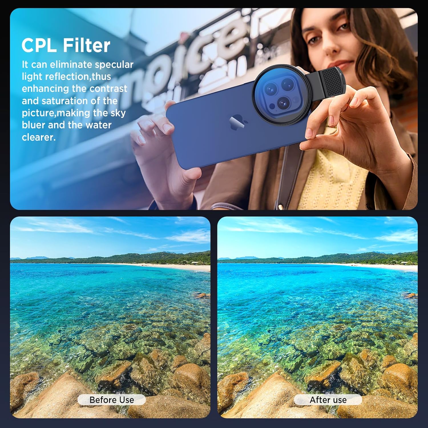 52MM Circular Universal Portab - Lens Camera Clip recension och pris